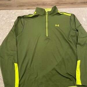 Under Armour Men's Green and Neon Yellow Performance Jacket